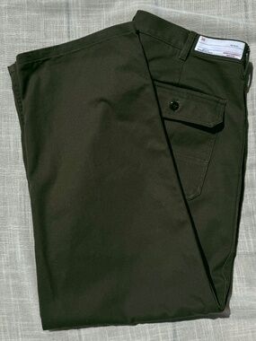 Randy's Garments Utility Cotton Twill Straight Pant Dark Olive 36